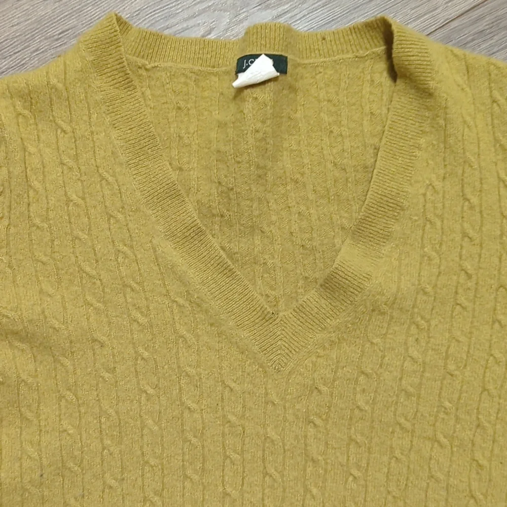 J Crew Vintage Wool Cashmere Blend V-neck Sweater